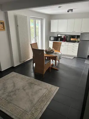 Küche/Küchenzeile in der Unterkunft schöne Ferienwohnung mit Terasse