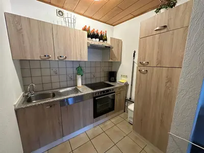 Küche/Küchenzeile in der Unterkunft Ferienwohnung Liva Wohnung C