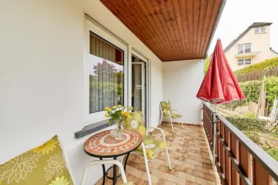 Ein Balkon oder eine Terrasse in der Unterkunft Ferienwohnung Liva Wohnung C