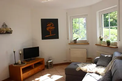 TV/Unterhaltungsangebot in der Unterkunft Ferienwohnung Am Waldrand