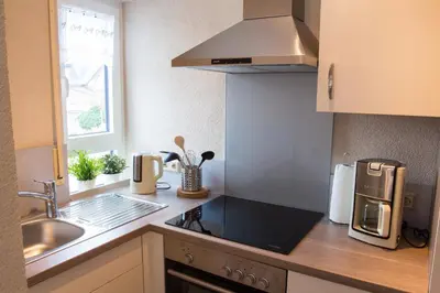 Küche/Küchenzeile in der Unterkunft Gästehaus Schönblick
