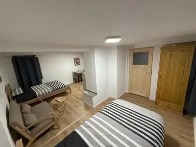 Ein Bett oder Betten in einem Zimmer der Unterkunft Ferienwohnung Neroth