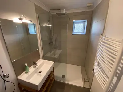 Ein Badezimmer in der Unterkunft FeWo Moselruhe