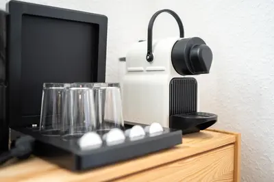 Kaffee-/Teezubehör in der Unterkunft Modernes City-Studio Universität Koblenz