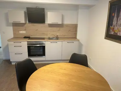 Küche/Küchenzeile in der Unterkunft Ferienwohnung Baumann