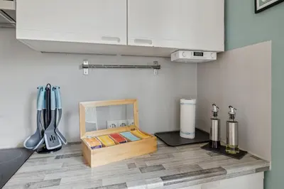 Küche/Küchenzeile in der Unterkunft PanoramaNest