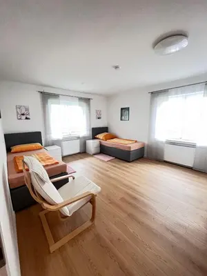 Ein Sitzbereich in der Unterkunft ferienwohnung natalie