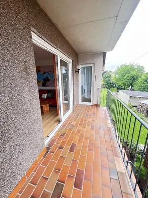 Ein Balkon oder eine Terrasse in der Unterkunft ferienwohnung natalie