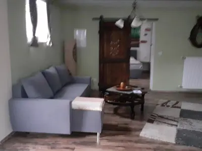 Ein Sitzbereich in der Unterkunft NEU! Ferienwohnung Rustica