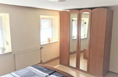 Ein Bett oder Betten in einem Zimmer der Unterkunft Ferienhaus Eckstein
