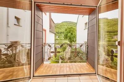 Ein Balkon oder eine Terrasse in der Unterkunft Ferienwohnung Liva Wohnung B