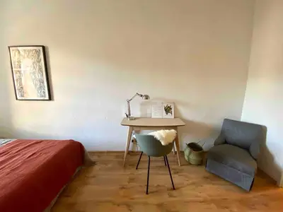 Ein Sitzbereich in der Unterkunft Haus Engelhardt Gemütliche Wohnung Christine