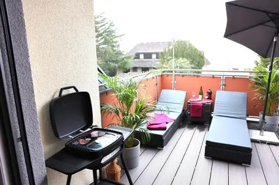 Ein Sitzbereich in der Unterkunft Loreley Hills Residence 3