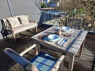 Ein Balkon oder eine Terrasse in der Unterkunft Ferien-Appartement