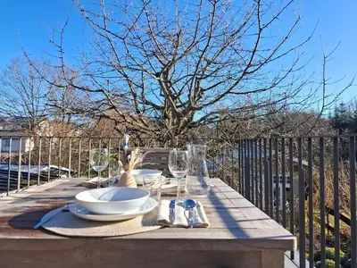 Ein Balkon oder eine Terrasse in der Unterkunft Ferien-Appartement