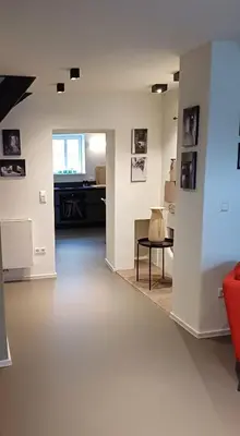 Ein Sitzbereich in der Unterkunft Denkmalgeschütztes Ferienhaus in der Südeifel - Ferienhaus HAZEN