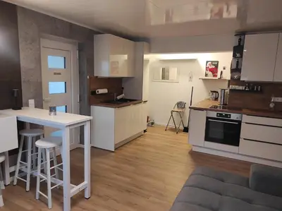 Küche/Küchenzeile in der Unterkunft Ferienwohnung Sauer