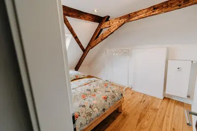 Ein Bett oder Betten in einem Zimmer der Unterkunft Modern dream location apartment, Koblenz old town