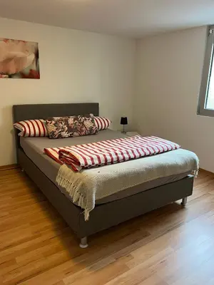 Ein Bett oder Betten in einem Zimmer der Unterkunft Ferienwohnung 3 Löhr Koblenz