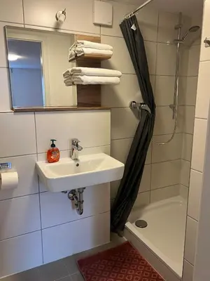 Ein Badezimmer in der Unterkunft Ferienwohnung 3 Löhr Koblenz