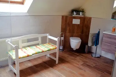 Ein Badezimmer in der Unterkunft Landhaus Grimburg - Ferienwohnung Obergeschoss