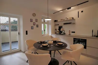 Küche/Küchenzeile in der Unterkunft Mosel-Herz Trier Ferienhaus