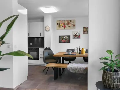 Küche/Küchenzeile in der Unterkunft Living bei Höchst