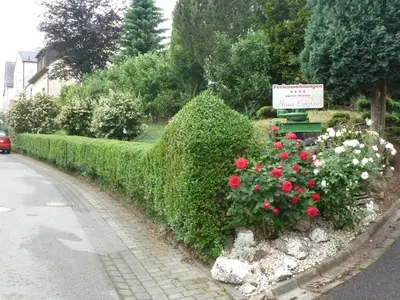 Ein Garten an der Unterkunft Ferienwohnungen Eckstein