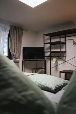 Ein Bett oder Betten in einem Zimmer der Unterkunft Landhaus Sonnenwinkel