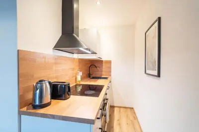 Küche/Küchenzeile in der Unterkunft Cozy 2-room apartment with WiFi & SKY