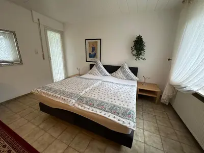 Ein Bett oder Betten in einem Zimmer der Unterkunft Ferienwohnung Liva Wohnung A