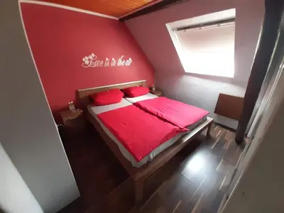 Ein Bett oder Betten in einem Zimmer der Unterkunft Ferienwohnung Stephanie