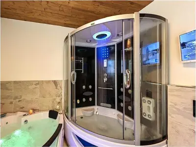 Ein Badezimmer in der Unterkunft 4 persoons vakantie huis in Karrebæksminde