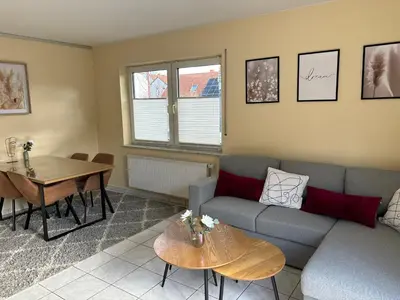 Ein Sitzbereich in der Unterkunft Mozart Ferienwohnung Polch