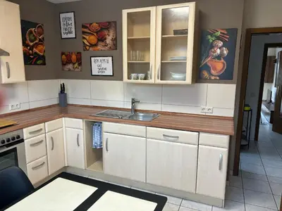 Küche/Küchenzeile in der Unterkunft Mozart Ferienwohnung Polch