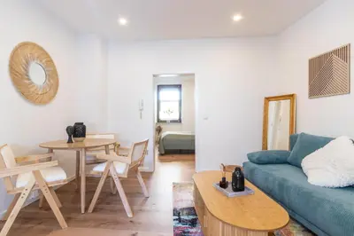 Ein Sitzbereich in der Unterkunft Cleveres und gemütliches City-Apartment in Mayen