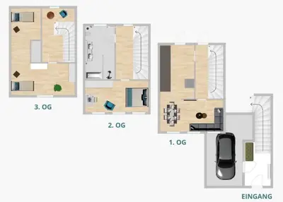Grundriss der Unterkunft Charmantes Haus mit Terrasse