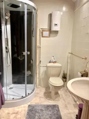 Ein Badezimmer in der Unterkunft Authentiek, Vintage Chalet aan de Bosrand