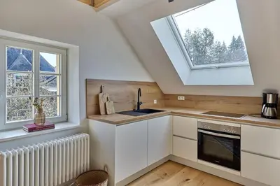 Küche/Küchenzeile in der Unterkunft Neu!!! Moselbleibe Altes Forsthaus