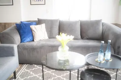 Ein Sitzbereich in der Unterkunft Modernes Apartment in Neuwied