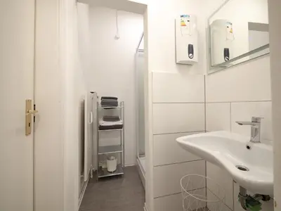 Ein Badezimmer in der Unterkunft Zentrale Unterkunft Nähe Hbf