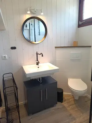 Ein Badezimmer in der Unterkunft Ferienhaus Freilingen 131