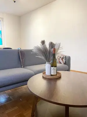 Ein Sitzbereich in der Unterkunft Charmante Ferienwohnung im Herzen der Koblenzer Altstadt
