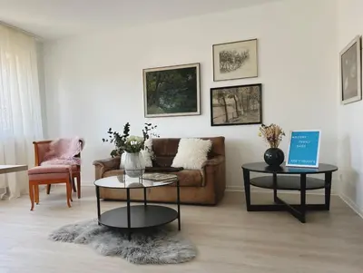 Ein Sitzbereich in der Unterkunft Ferienwohnung Daun