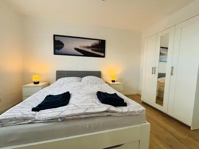 Ein Bett oder Betten in einem Zimmer der Unterkunft Panorama-Auszeit in Trierweiler