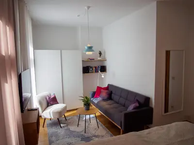 Ein Sitzbereich in der Unterkunft Ferienwohnung in Ehrenbreitstein
