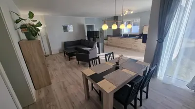 Küche/Küchenzeile in der Unterkunft Ferienwohnung Zum Pflanzgarten