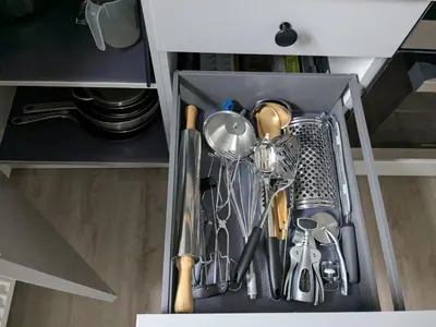 Küche/Küchenzeile in der Unterkunft Mendiger Basalthaus