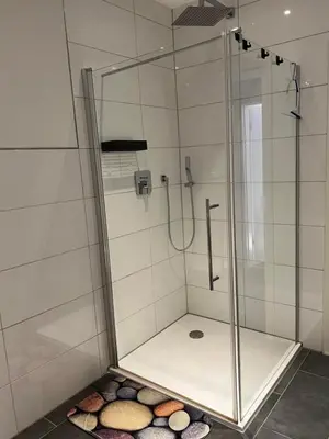 Ein Badezimmer in der Unterkunft Wohlfühlnest im Ahornweg, Ferienwohnung