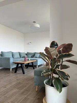 Ein Sitzbereich in der Unterkunft Haus mit Aussicht